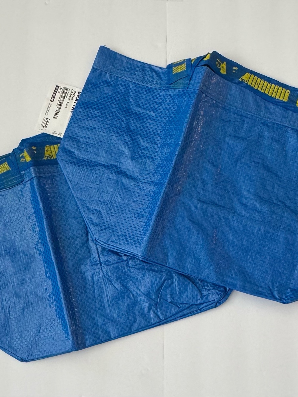 Set of 2 IKEA small Brattby Blue Reusable Tote Bag